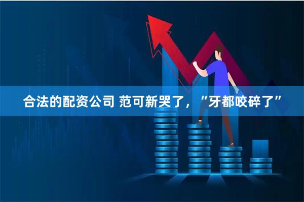 合法的配资公司 范可新哭了，“牙都咬碎了”